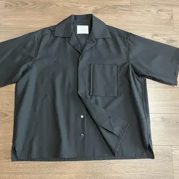 STERNBERG 울 트로 오픈 카라 셔츠 블랙 사이즈 S
