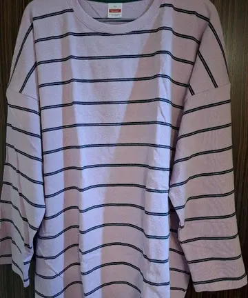 니코앤드 COLOR 마이스터 롱 TEE 핑크 보더 long