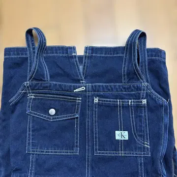 CK 다크 블루 오버롤 스커트 S