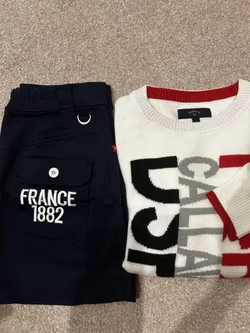 callaway 니트 lecoq 스커트 2점 세트