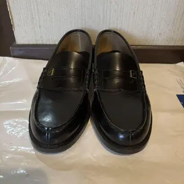 블랙 가죽 로퍼 24.5cm