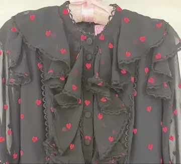 AngelicPretty Petit Heart 원피스 삭스 블랙