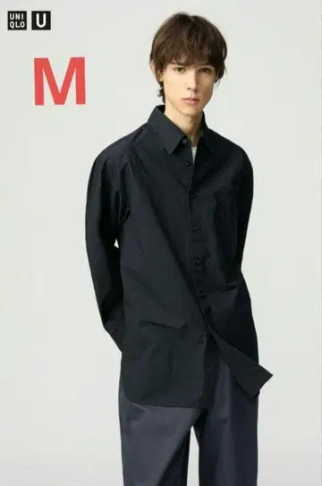 UNIQLO U 롱 오버사이즈 셔츠 블랙 M 유니클로