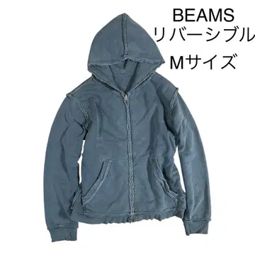 BEAMS 리버서블 후드티 M 사이즈 그레이