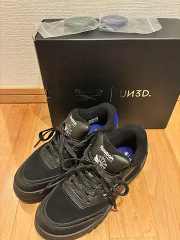Reebok x UN3D 38 스니커즈 블랙 25cm 언스리드