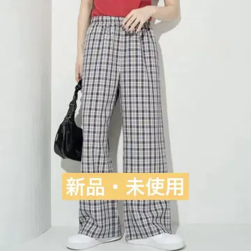 freak's store 한정판 체크 이지 팬츠 네이비 M