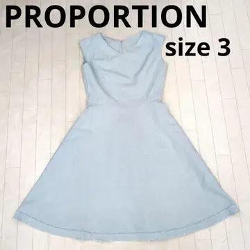 249 PROPORTION 스카이블루 슬리브리스 V넥 원피스 3