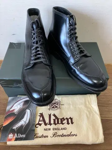 ALDEN 알든 D9949H V팁 부츠 7.5 블랙