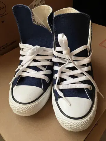 [새상품급] 컨버스 스니커즈 네이비 23.5cm