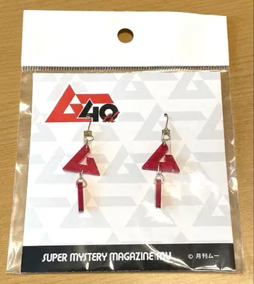 월간 무 귀걸이 아크릴 레드