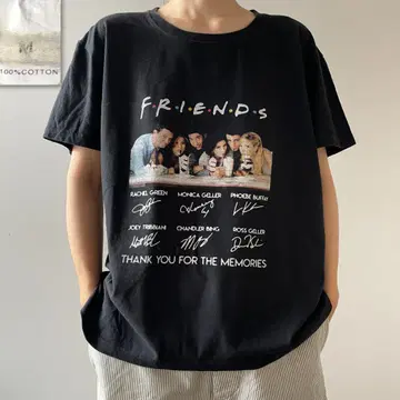 GG312 00s 영화 드라마 프렌즈 FRIENDS 사인 티셔츠