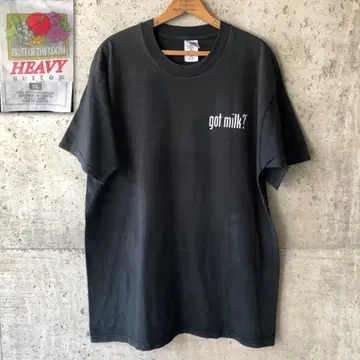 T셔츠 got milk 00년대 블랙 페이드 고트밀크 양면 XL 사이즈