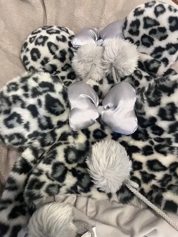 미니 팬 캡 호피무늬