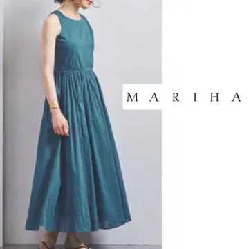 MARIHA 여름 레이디 드레스 레어 컬러 터콰이즈 블루그린