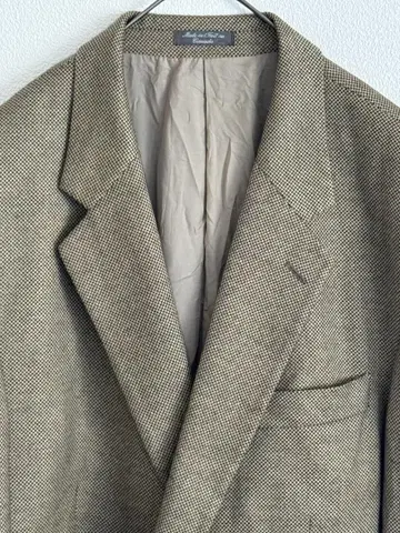 테일러드 자켓 캐시미어 100% 베이지 패턴 캐나다제