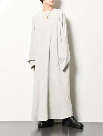 CITYSHOP VELVETEEN KAFTAN DRESS 그레이