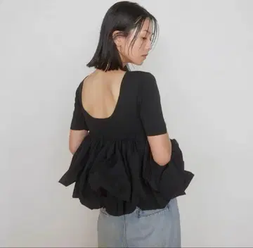 [ SeaRoomylnn KNIT DOCKING 볼륨 벌룬 상의 ]