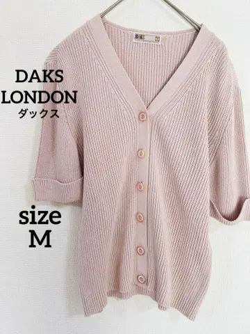 컨디션 최상 DAKS LONDON 닥스 반팔 가디건 일본제 M 사이즈