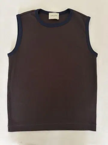 UNITED ARROWS 리브 바이컬러 파이핑 슬리브리스 티셔츠