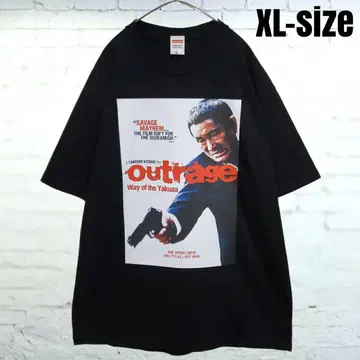 [새상품] OUTRAGE 키타노 타케 T셔츠 블랙 3