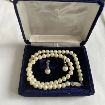 진주 귀걸이 실버 목걸이