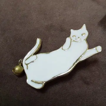 후리후 흰 고양이 오비 고정 띠 새상품급