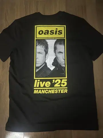 oasis live '25 맨체스터 한정판 티셔츠 L 사이즈