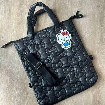 HELLO KITTY 리본 3way 퀼팅 큐트 블랙