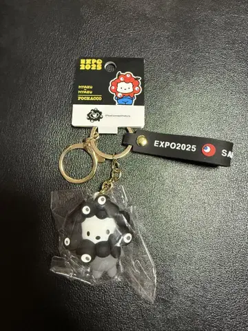 엑스포 산리오 먝먝 키링 블랙 변신 포차코
