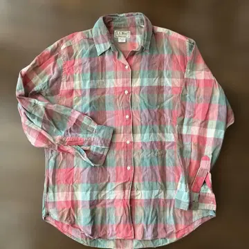 L.L.Bean 체크 무늬 긴팔 셔츠 사이즈 10 미국제 빈티지