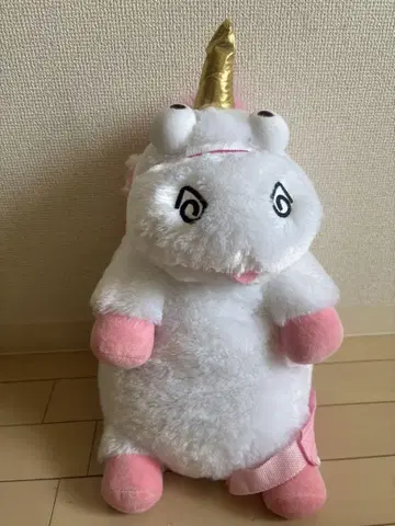 유니콘 봉제 인형 등 수납 포켓 포함