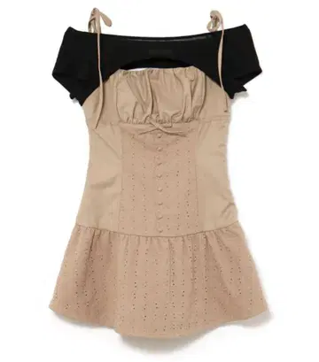 andmary Sandra lace dress beige