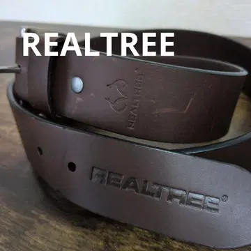 USED REALTREE 브라운 가죽 벨트 [익명 배송]
