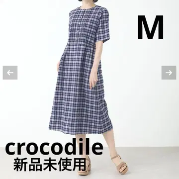 미사용 새상품! CROCODILE (크로커다일) 체크 무늬 셔츠 원피스