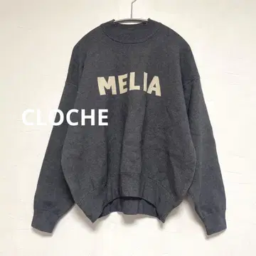 크로셰 CLOCHE 로고 니트 그레이 여성용 M