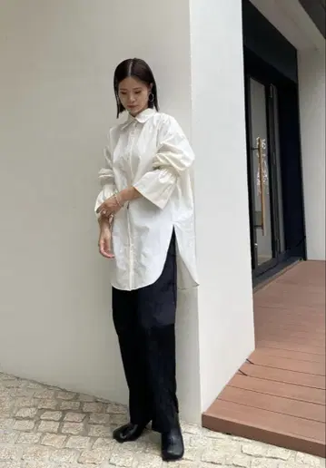 투데이풀 화이트 오버사이즈 셔츠