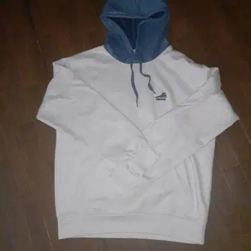 CONVERSE 후드티 화이트/블루