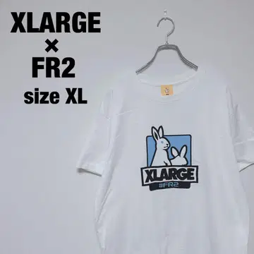 XLARGE #FR2 화이트 티셔츠 자수 로고