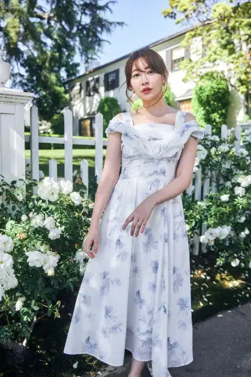 herlipto Amboise Gathered Flare Dress