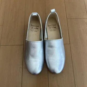 Recipe 실버 가죽 슬립온 23cm 새상품급