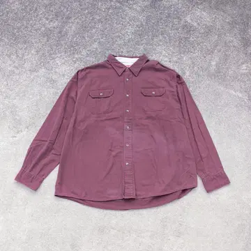 90s Wrangler 긴팔 셔츠 코튼 크림슨 XXL