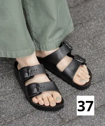 BIRKENSTOCK EVA BIG BUCKLE 샌들 내로우 37 블랙