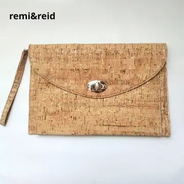 미사용 remi&reid 코르크 클러치백 숄더백 골드