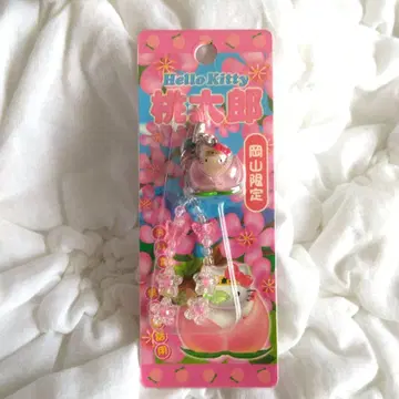 고토치 키티 오카야마 모모타로 비즈 스트랩 네츠케 헬로키티 산리오