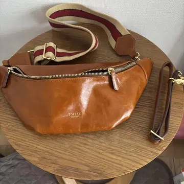 TOPCAPI 스트라이프 2way 바디백 세컨드 백 웨스트 파우치