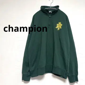 챔피온 champion 칼리지 로고 하프 지퍼 맨투맨 그린 L