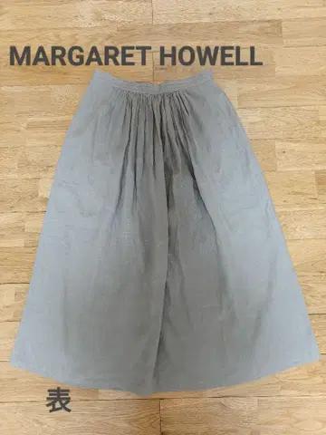 마가렛호웰 턱개더 롱 스커트 린넨100% S