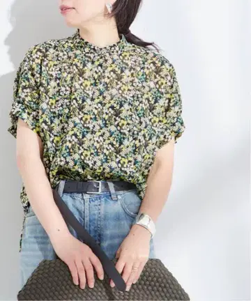 JOURNAL STANDARD L'ESSAGE 도트 무지 턱 슬리브 셔츠