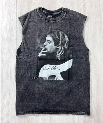 커트 코베인 NIRVANA 탱크탑 슬리브리스 티셔츠