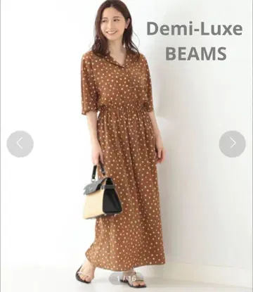 새상품급 Demi-Luxe BEAMS 데밀룩스 빔즈 도트 무늬 원피스